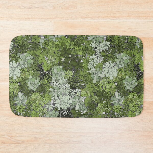 Item preview, Succulents on grey plaid designed and sold by CopperCatkin.