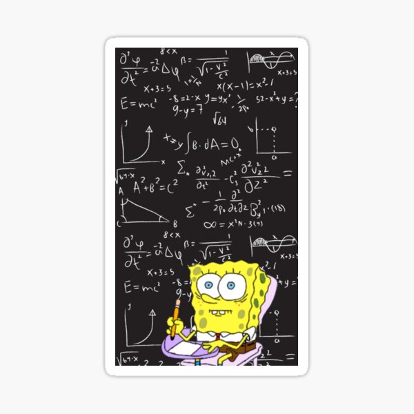 Sticker « Bob l'éponge ayant des problèmes avec les mathématiques », par  Katuse | Redbubble