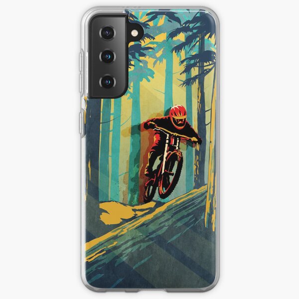 Forest log mountain bike ghost jumper Samsung Galaxy Soft Case