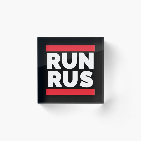 RUN RUS as Run Russia Acrylic Block