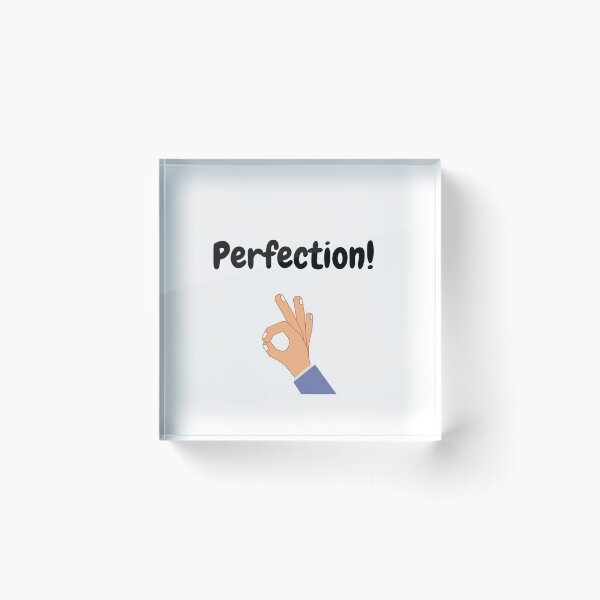 Item preview, Perfection Hand Sign designed and sold by TextyQuotes.