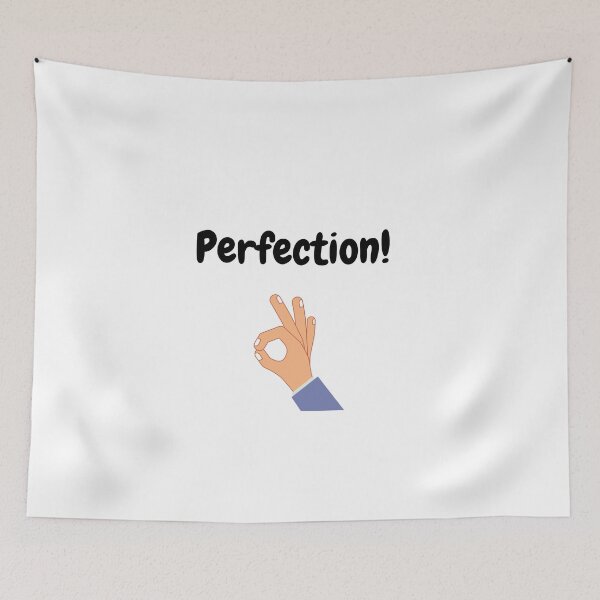 Item preview, Perfection Hand Sign designed and sold by TextyQuotes.