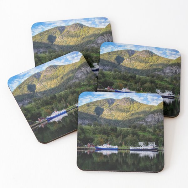 Item preview, Boats at Dock - Flam, Norway designed and sold by Kathy Weaver.