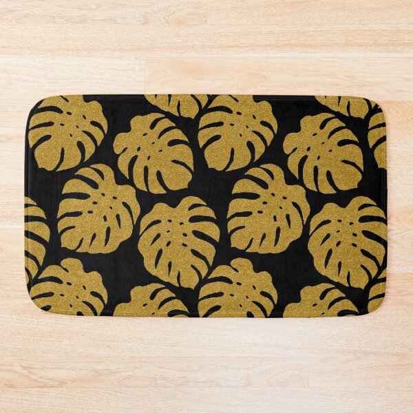 Item preview, Monstera Deliciosa Gold Silhouette Pattern designed and sold by Ivy Lily Art.