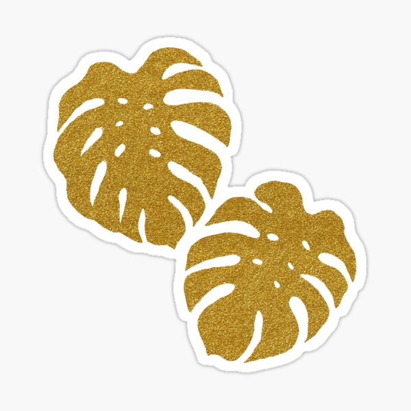 Item preview, Monstera Deliciosa Gold Silhouette Pattern designed and sold by Katri Ketola.