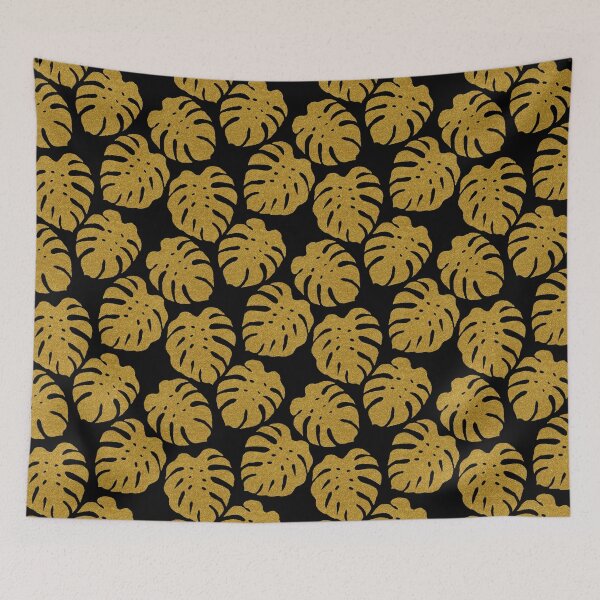 Item preview, Monstera Deliciosa Gold Silhouette Pattern designed and sold by Ivy Lily Art.