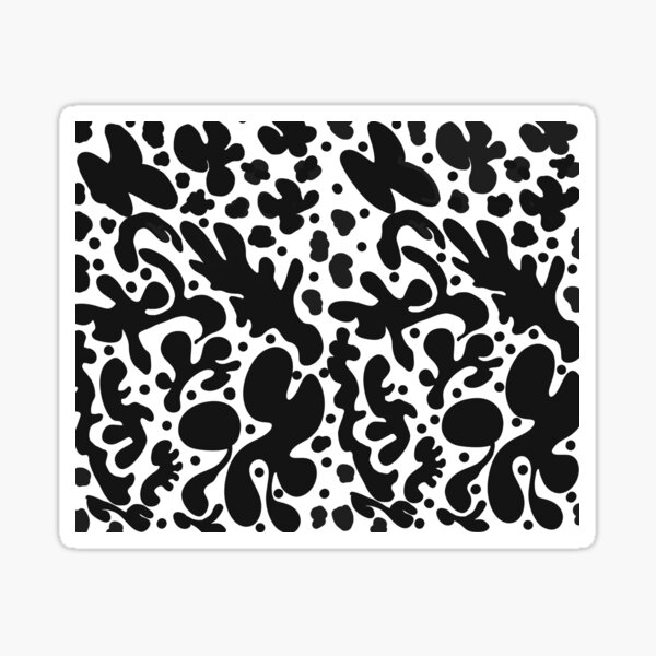 Black Shapes Sticker For Sale By Almanzart Redbubble 