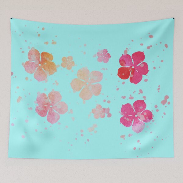 Item preview, Flower Splash on Blue designed and sold by RosalieReeves.
