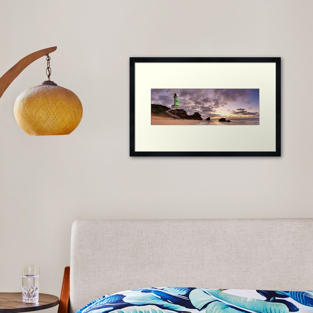 Point Lonsdale Lighthouse Pre-Dawn, Australia Framed Art Print