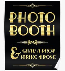 Great Gatsby party photo booth sign Poster