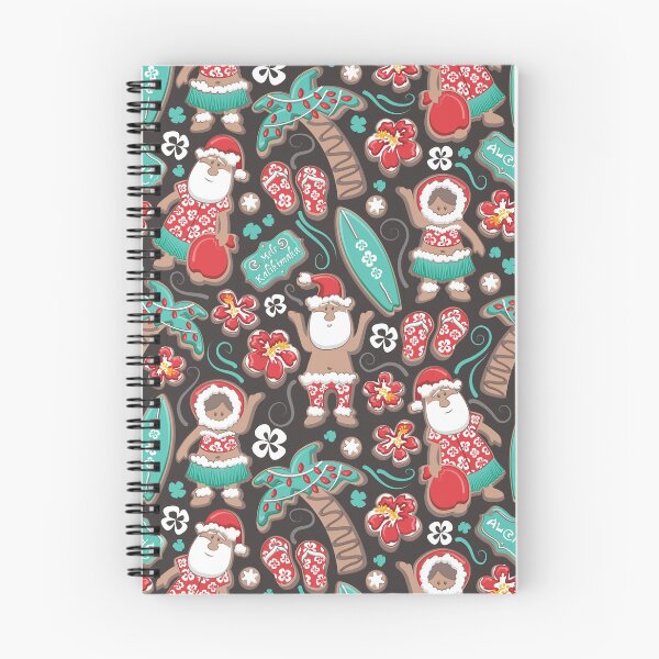 Item preview, Mele Kalikimaka Hawaiian Christmas gingerbread cookies // brown background designed and sold by SelmaCardoso.