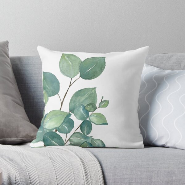 Eucalyptus Leaves  Throw Pillow
