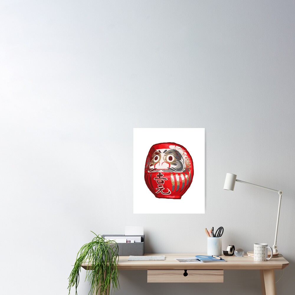 Japanese Traditional Daruma Doll  Art Board Print for Sale by quackynaut