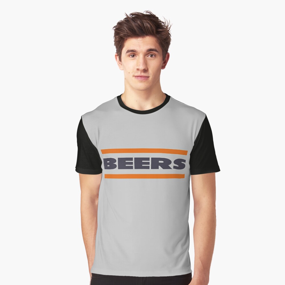 DA BEERS Chicago Bears Shirt Da Bears Chicago Beer Gift Drinking Party  Short-Sleeve Unisex T-Shirt