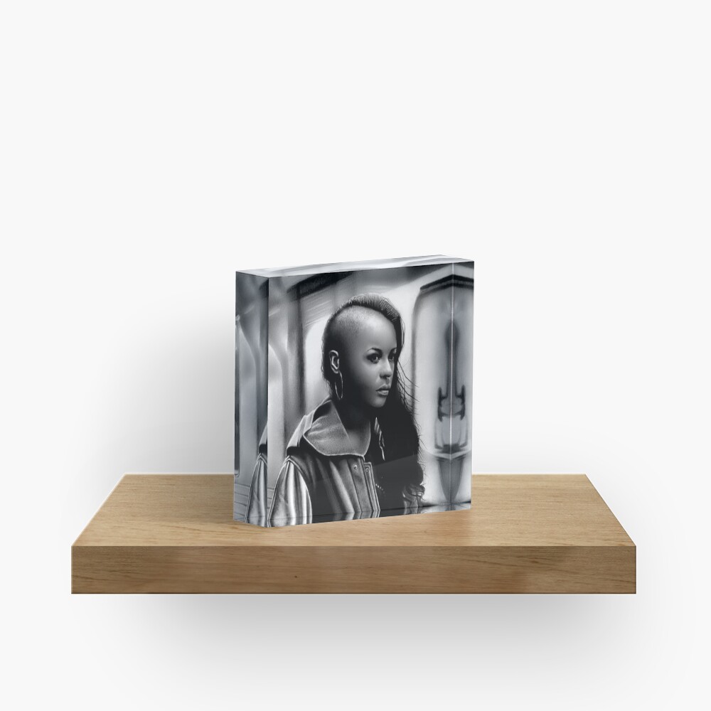 In Transit (Graphite drawing) Acrylic Block