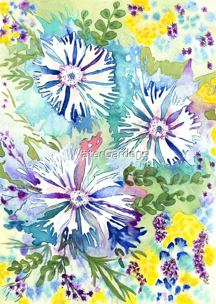 "Ragged Flowers" by WaterGardens Redbubble
