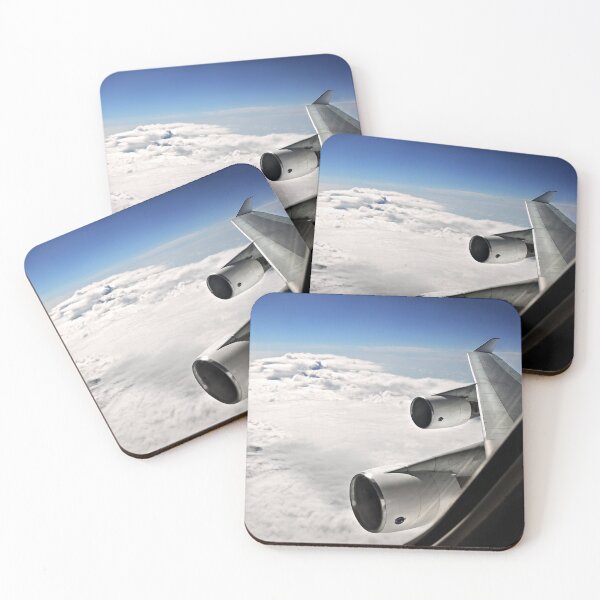 Item preview, Airplane window view of the wing and 2 jet engines of the Boeing 747 designed and sold by ThePilotChannel.