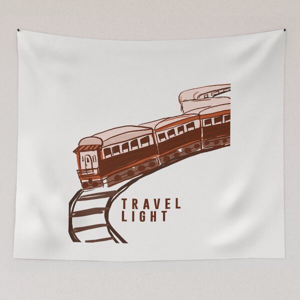 Item preview, Travel light - original art travel designed and sold by palaodesigns.