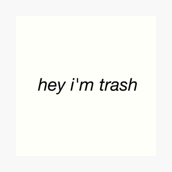 hey im trash meme Art Print