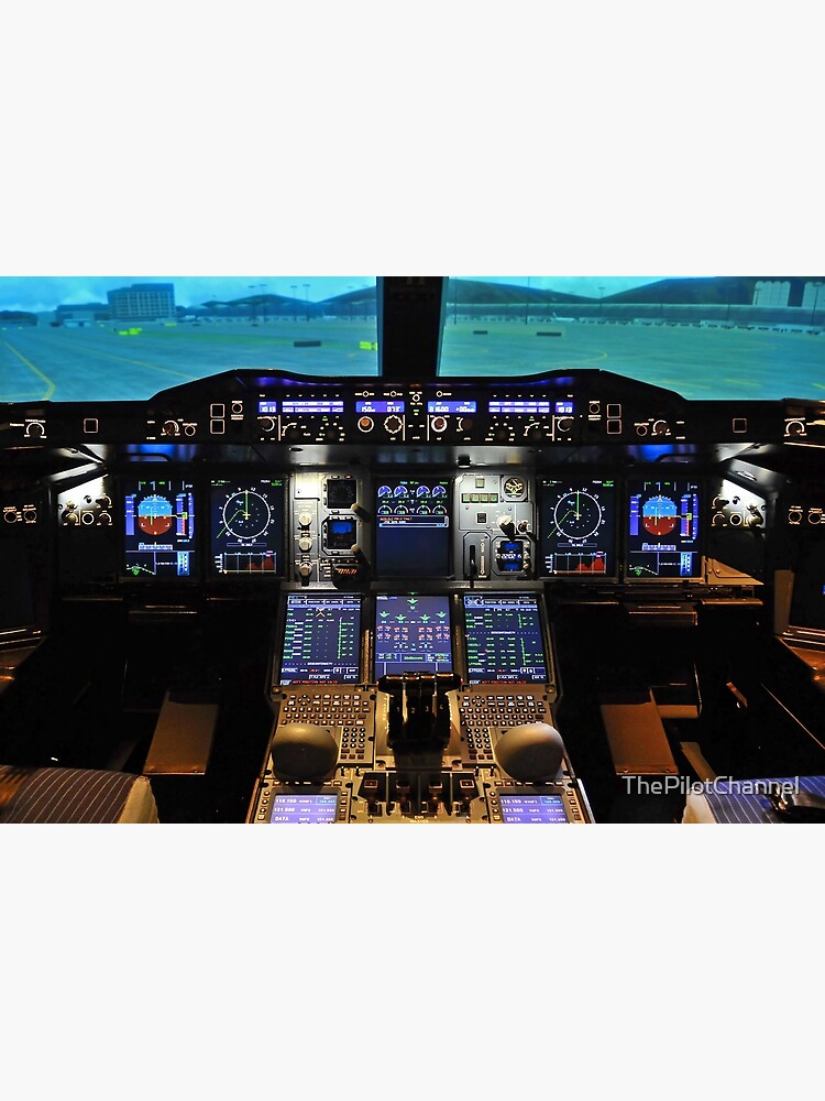 airbus a320 cockpit poster