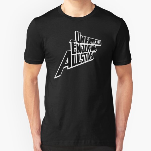 Allstar - Enjoying Black Text Slim Fit T-Shirt