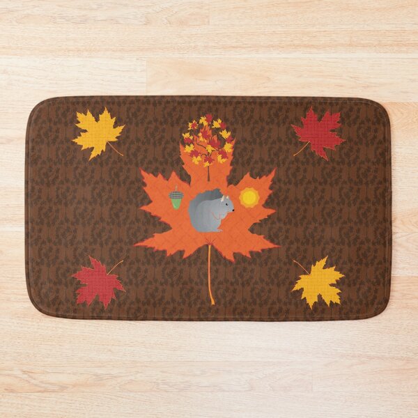 Item preview, Grey Squirrel Autumn Fall Emblem designed and sold by Daniel Bevis Design.