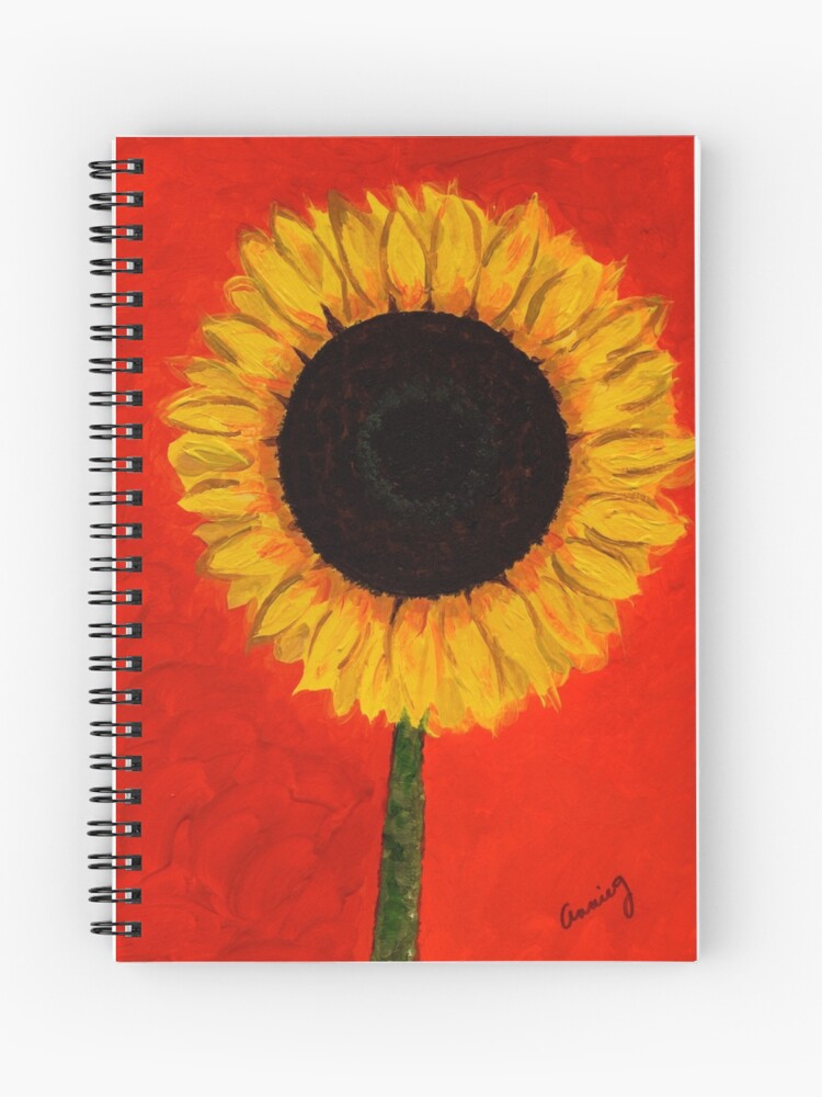 Cuaderno de espiral «Neon POP girasol» de AnneG | Redbubble