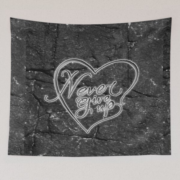 Item preview, never give up designed and sold by attracdionz.