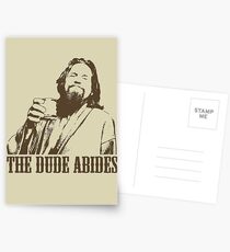 The Big Lebowski The Dude Abides T-Shirt Postcards