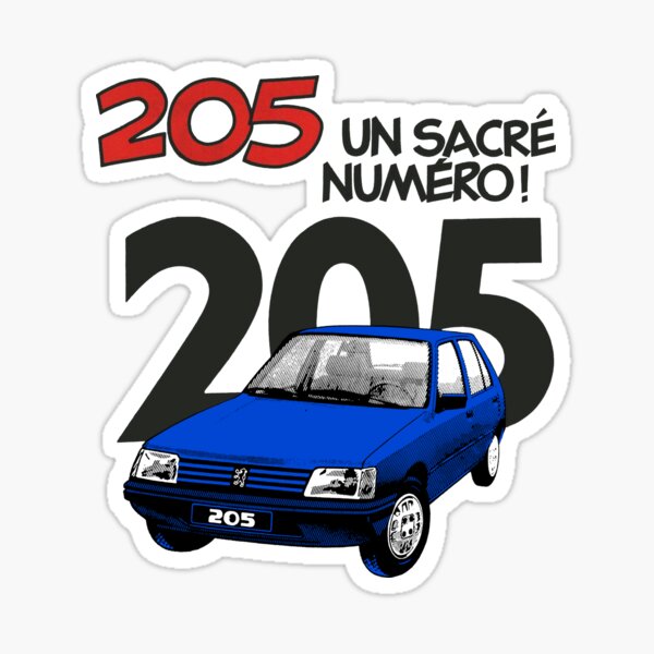 PEUGEOT 205 (BLEU) Sticker