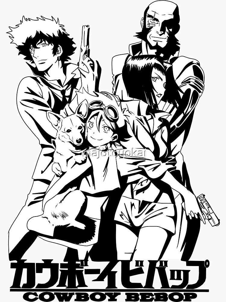 "COWBOY BEBOP" Sticker for Sale by majotoyokai | Redbubble