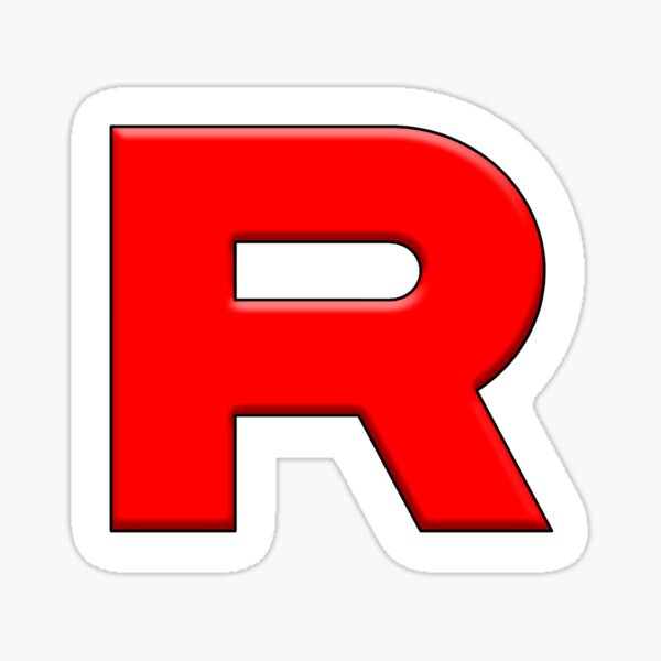 'R' Team Rocket Black Sticker