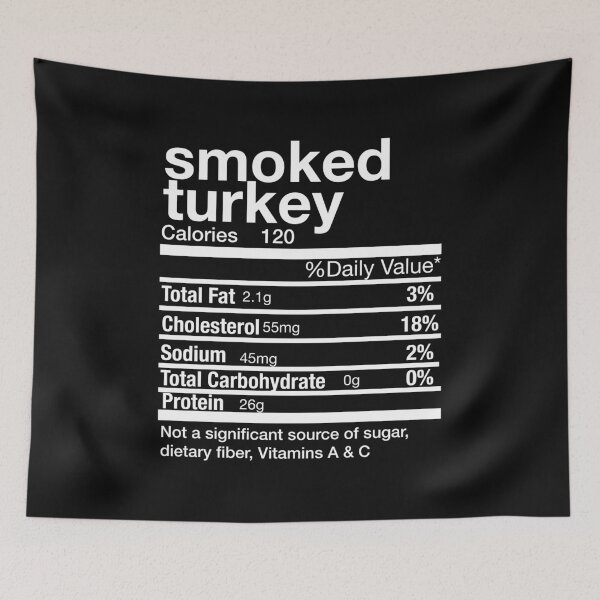 Item preview, Smoked Turkey Nutrition Facts Label Matching Family Thanksgiving Christmas Holiday designed and sold by Leslie Smith.