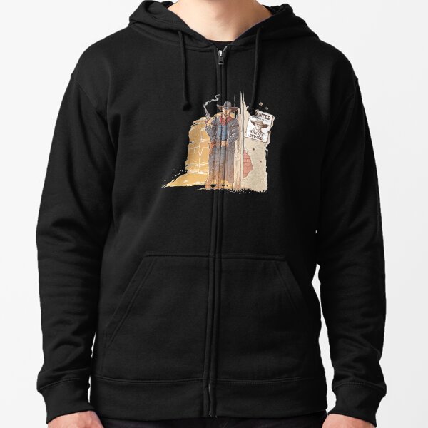 robber with smoking gun Zipped Hoodie