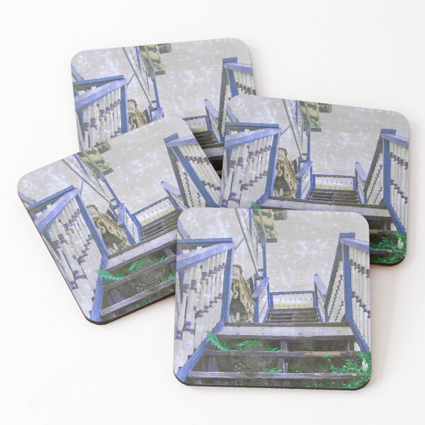 Item preview, Funky Stairs with Blue Rails designed and sold by Ollivrosa.