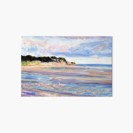 Tidal Flats, Cape Cod, National Seashore, Wellfleet, Beach, Dunes, Ocean, Pamela Parsons, oil painting, Massachusetts coast Art Board Print