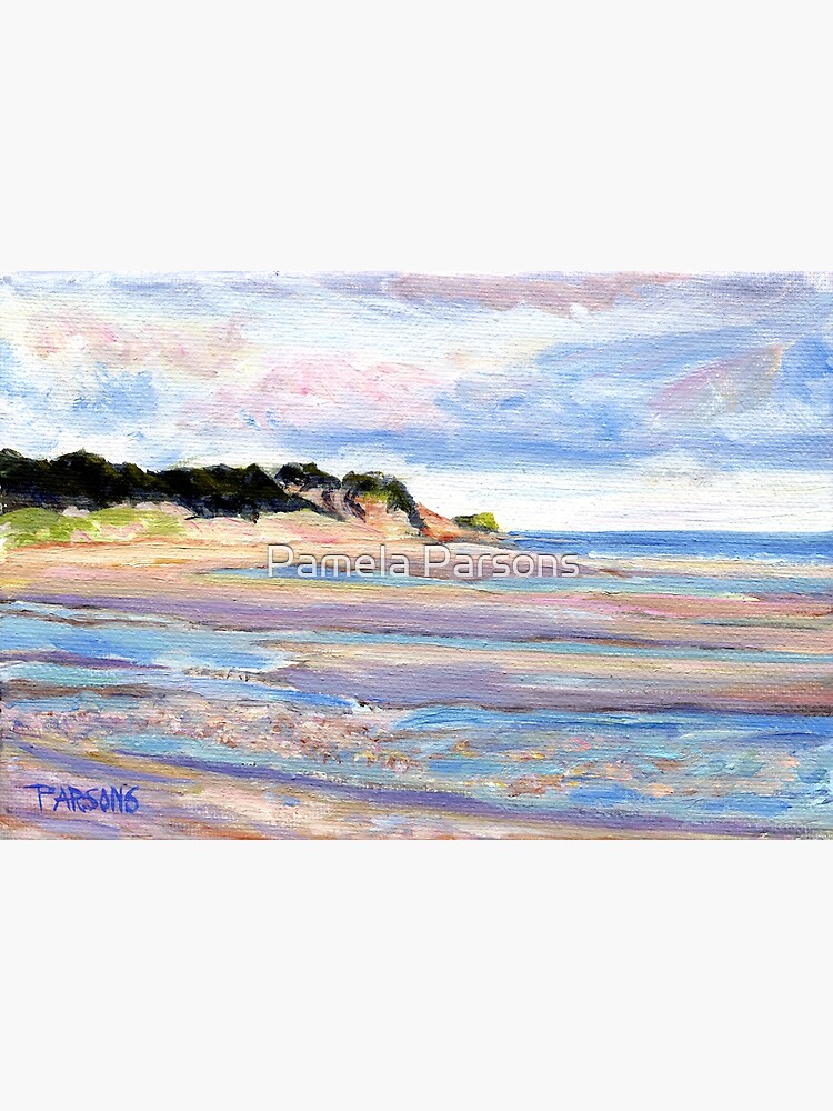 Tidal Flats, Cape Cod, National Seashore, Wellfleet, Beach, Dunes, Ocean, Pamela Parsons, oil painting, Massachusetts coast by parsonsp