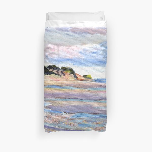 Tidal Flats, Cape Cod, National Seashore, Wellfleet, Beach, Dunes, Ocean, Pamela Parsons, oil painting, Massachusetts coast Duvet Cover