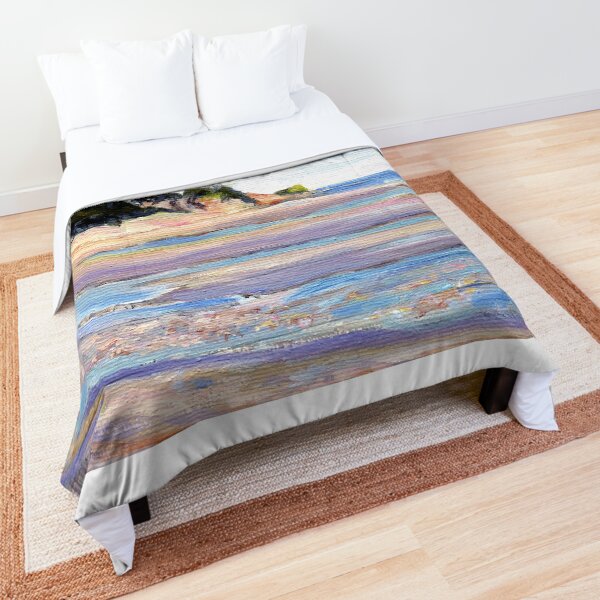 Tidal Flats, Cape Cod, National Seashore, Wellfleet, Beach, Dunes, Ocean, Pamela Parsons, oil painting, Massachusetts coast Comforter