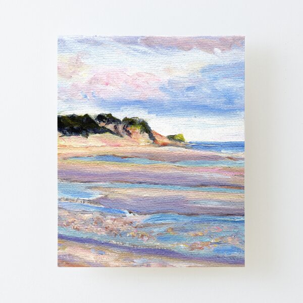 Tidal Flats, Cape Cod, National Seashore, Wellfleet, Beach, Dunes, Ocean, Pamela Parsons, oil painting, Massachusetts coast Canvas Mounted Print