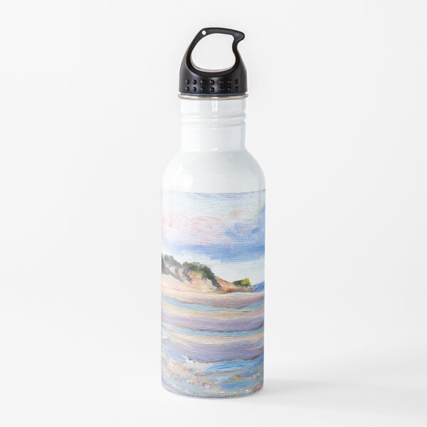 Tidal Flats, Cape Cod, National Seashore, Wellfleet, Beach, Dunes, Ocean, Pamela Parsons, oil painting, Massachusetts coast Water Bottle