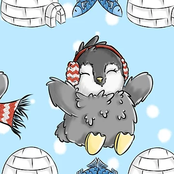 Artwork thumbnail, Regular Penguin Pattern by InkItOut