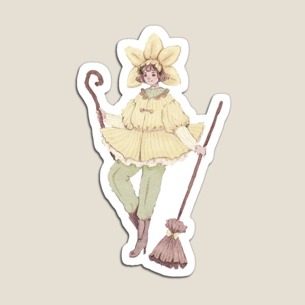 Item preview, Pastel  Yellow Daffodil Witch  designed and sold by Fairydrop.