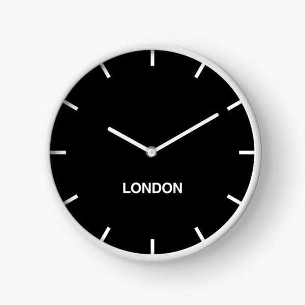 London Black Time Zone Newsroom Wanduhr Uhr
