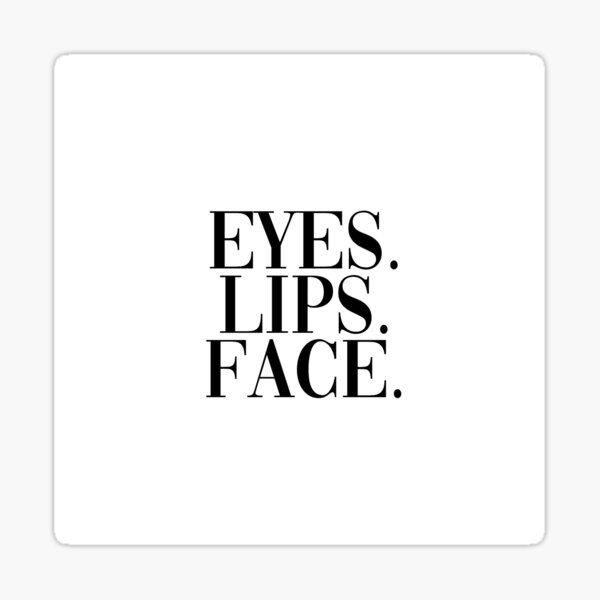 "eyes. lips. face." Sticker by lorrainepereira Redbubble