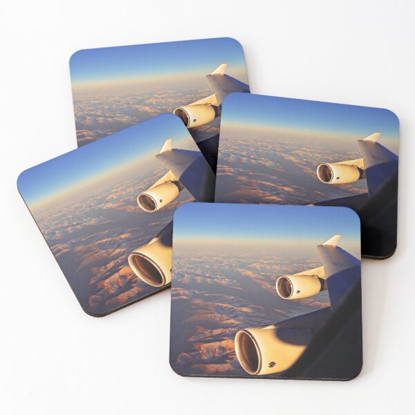 Item preview, Boeing 747 wing view over the Himalayas during sunset designed and sold by ThePilotChannel.