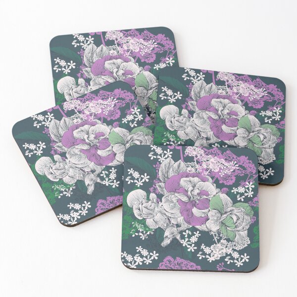 Item preview, purple grey flowers designed and sold by haroulita.