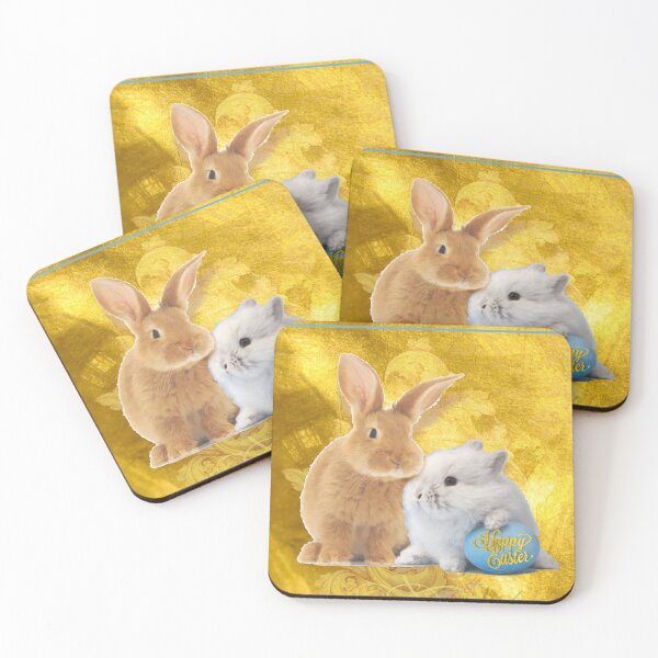 Item preview, Golden Baroque Arabesque Easter Bunnies (design by ACCI) designed and sold by VanyssaGraphics.