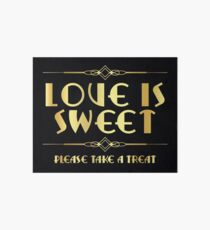 Great Gatsby / art deco style sweets sign Art Board