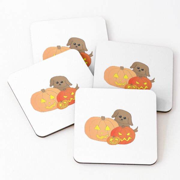 Item preview, Dog with Pumpkins designed and sold by alisadesigns.